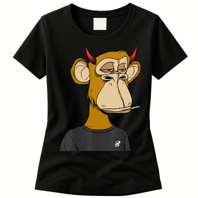 Bitcoin Ape Stoned Womens T-Shirt