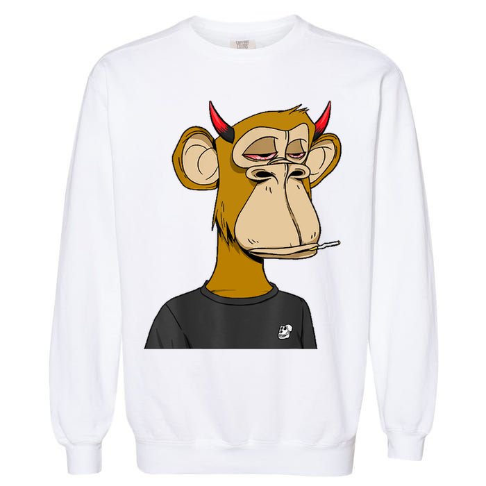Bitcoin Ape Stoned Garment-Dyed Sweatshirt
