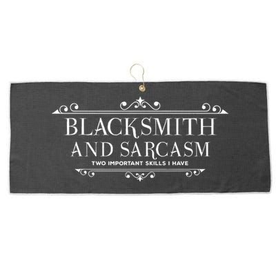 Blacksmith And Sarcasm Blacksmith Craftsman Metal Hoof Blacksmith Large Microfiber Waffle Golf Towel