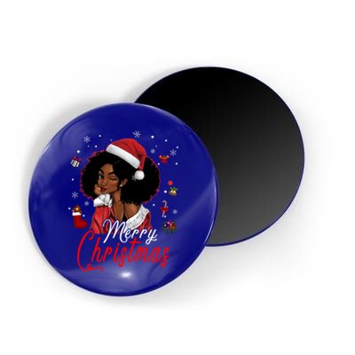 Black African Santa Hat African American Merry Christmas Pj Cool Gift Magnet