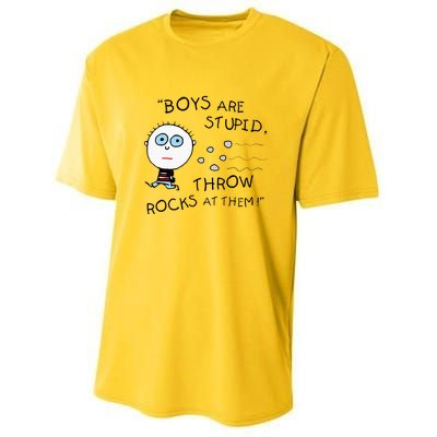 Boyfriend Are Stupid Throw Rocks At Them Funny Youth Performance Sprint T-Shirt