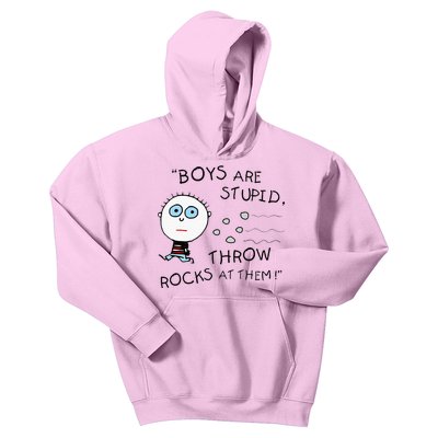 Boyfriend Are Stupid Throw Rocks At Them Funny Kids Hoodie