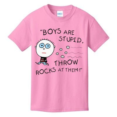 Boyfriend Are Stupid Throw Rocks At Them Funny Kids T-Shirt