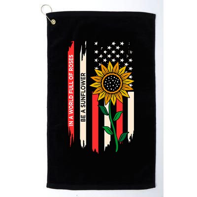 Be A Sunflower America Usa Independence 4th Of July Graphic Gift Golf Towel