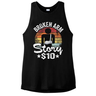 Broken Arm Story $10 Broken Hand Get Well Broken Arm Ladies PosiCharge Tri-Blend Wicking Tank