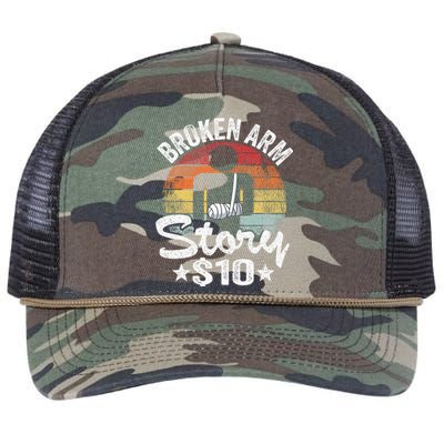 Broken Arm Story $10 Broken Hand Get Well Broken Arm Retro Rope Trucker Hat Cap