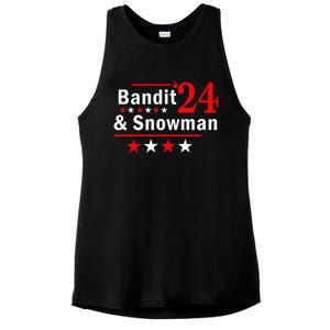 Bandit And Snowman 2024 Election Ladies PosiCharge Tri-Blend Wicking Tank