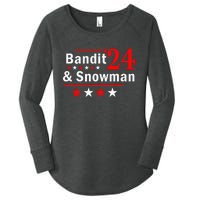 Bandit And Snowman 2024 Election Women's Perfect Tri Tunic Long Sleeve Shirt