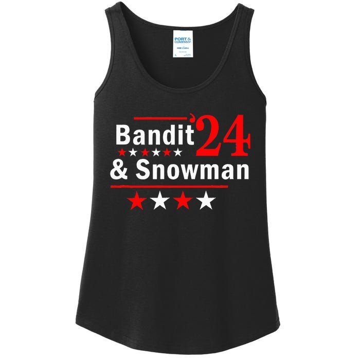 Bandit And Snowman 2024 Election Ladies Essential Tank