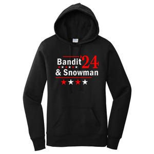 Bandit And Snowman 2024 Election Women's Pullover Hoodie