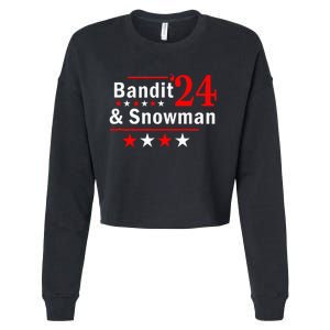 Bandit And Snowman 2024 Election Cropped Pullover Crew