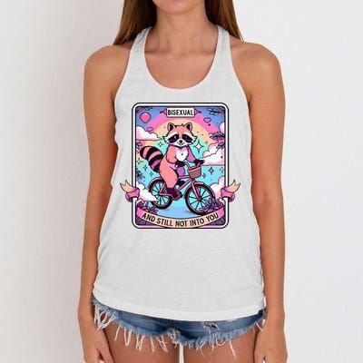 Bisexual And Still Not Into You Bi Pride Subtle Women's Knotted Racerback Tank