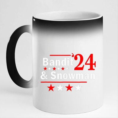 Bandit And Snowman 2024 Election 11oz Black Color Changing Mug