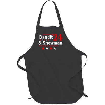 Bandit And Snowman 2024 Election Full-Length Apron With Pockets