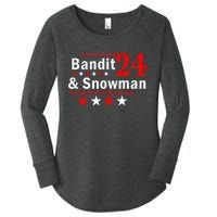 Bandit And Snowman 2024 Election Women's Perfect Tri Tunic Long Sleeve Shirt