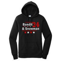 Bandit And Snowman 2024 Election Women's Pullover Hoodie