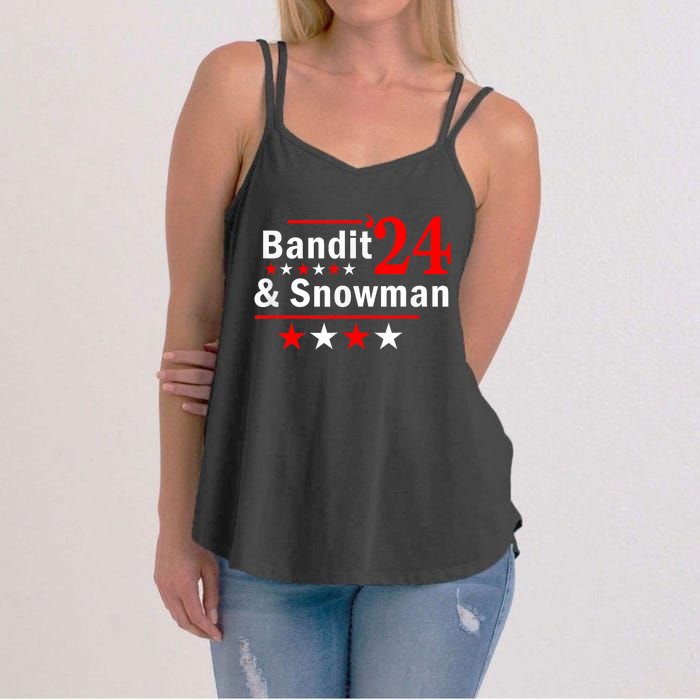 Bandit And Snowman 2024 Election Women's Strappy Tank