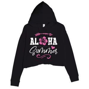 Beach Aloha Summertime In Hawaii Tropical Cruise Great Gift Crop Fleece Hoodie