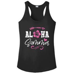 Beach Aloha Summertime In Hawaii Tropical Cruise Great Gift Ladies PosiCharge Competitor Racerback Tank