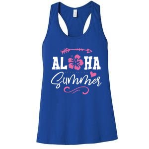 Beach Aloha Summertime In Hawaii Tropical Cruise Great Gift Women's Racerback Tank