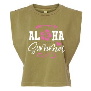 Beach Aloha Summertime In Hawaii Tropical Cruise Great Gift Garment-Dyed Women's Muscle Tee