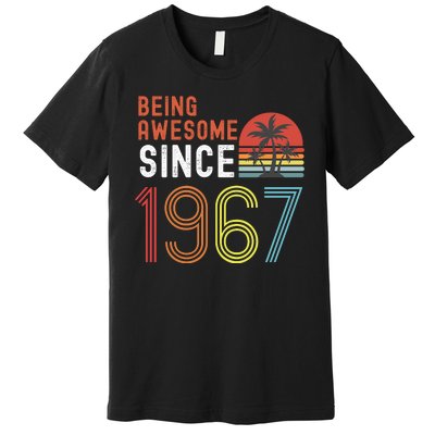 Being Awesome Since 1967, Made In 1967, Vintage 54th Birthday Premium T-Shirt