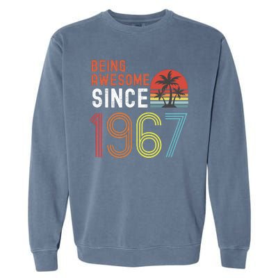 Being Awesome Since 1967, Made In 1967, Vintage 54th Birthday Garment-Dyed Sweatshirt