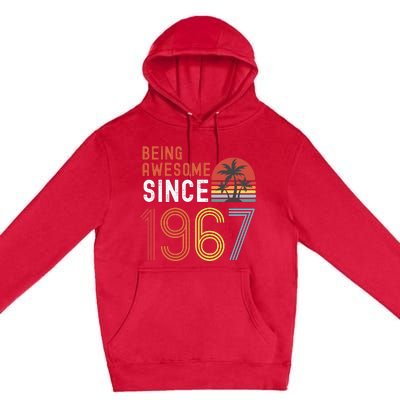 Being Awesome Since 1967, Made In 1967, Vintage 54th Birthday Premium Pullover Hoodie