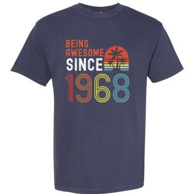 Being Awesome Since 1968, Made In 1968 Vintage 53rd Birthday Garment-Dyed Heavyweight T-Shirt