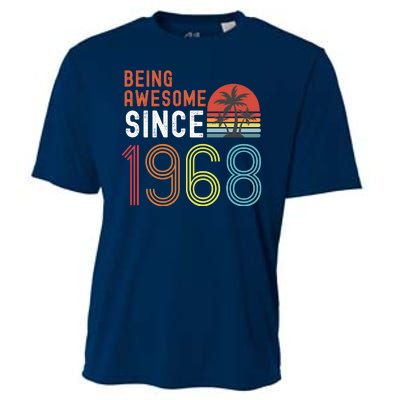 Being Awesome Since 1968, Made In 1968 Vintage 53rd Birthday Cooling Performance Crew T-Shirt