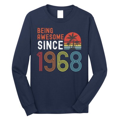 Being Awesome Since 1968, Made In 1968 Vintage 53rd Birthday Long Sleeve Shirt