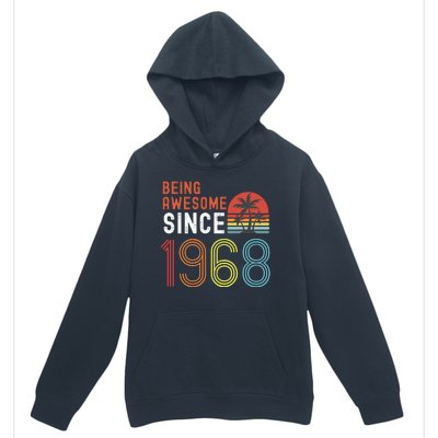 Being Awesome Since 1968, Made In 1968 Vintage 53rd Birthday Urban Pullover Hoodie