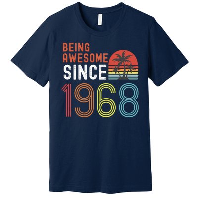 Being Awesome Since 1968, Made In 1968 Vintage 53rd Birthday Premium T-Shirt