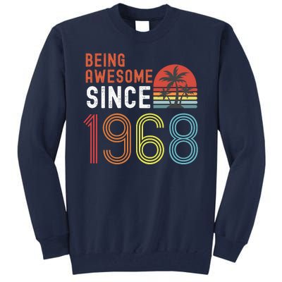 Being Awesome Since 1968, Made In 1968 Vintage 53rd Birthday Tall Sweatshirt