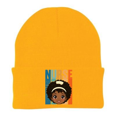 Black Afro Strong Nurse Black History Month Nursing Funny Gift Knit Cap Winter Beanie