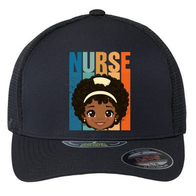 Black Afro Strong Nurse Black History Month Nursing Funny Gift Flexfit Unipanel Trucker Cap