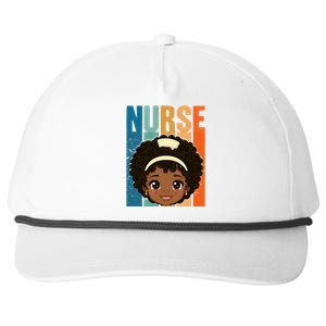 Black Afro Strong Nurse Black History Month Nursing Funny Gift Snapback Five-Panel Rope Hat