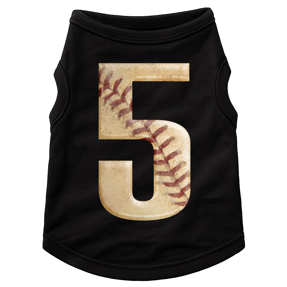 Baseball 5th Birthday  Doggie Tank