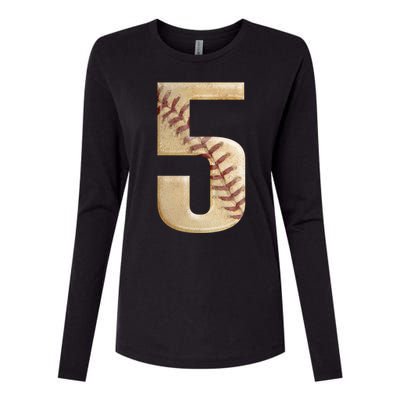 Baseball 5th Birthday  Womens Cotton Relaxed Long Sleeve T-Shirt