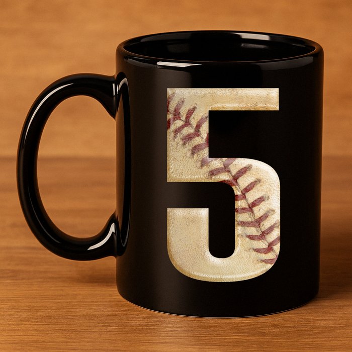 Baseball 5th Birthday  11oz C Handle Ceramic Mug