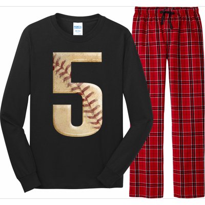 Baseball 5th Birthday  Long Sleeve Pajama Set