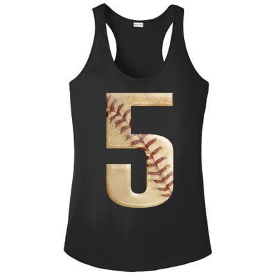 Baseball 5th Birthday  Ladies PosiCharge Competitor Racerback Tank