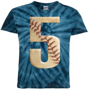 Baseball 5th Birthday  Kids Tie-Dye T-Shirt