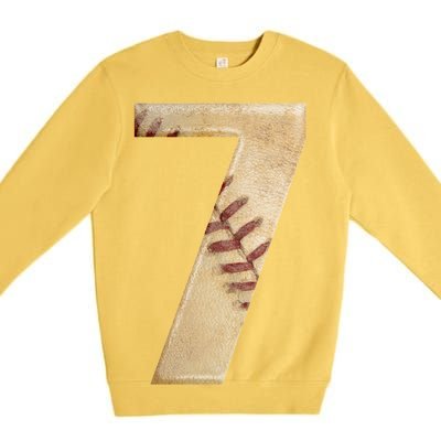 Baseball 7th Birthday Premium Crewneck Sweatshirt