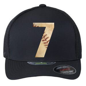 Baseball 7th Birthday Flexfit Unipanel Trucker Cap