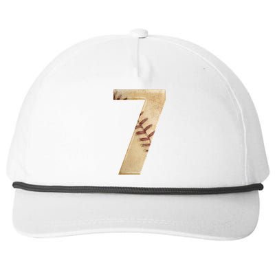 Baseball 7th Birthday Snapback Five-Panel Rope Hat