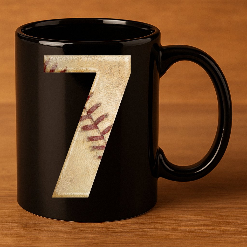 Baseball 7th Birthday 11oz C Handle Ceramic Mug