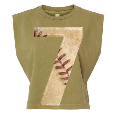 Baseball 7th Birthday Garment-Dyed Women's Muscle Tee