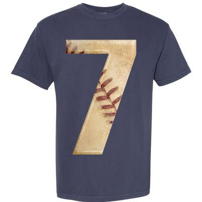 Baseball 7th Birthday Garment-Dyed Heavyweight T-Shirt