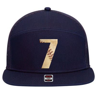 Baseball 7th Birthday 7 Panel Mesh Trucker Snapback Hat